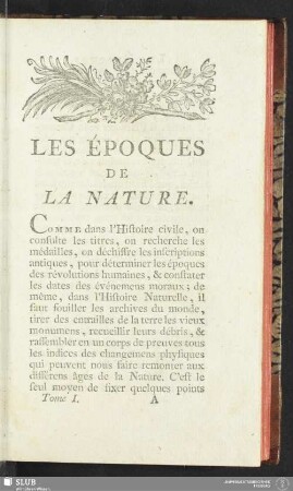 Les époques de la nature