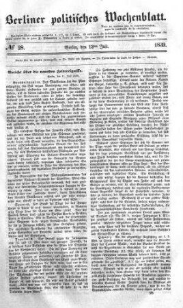 No 28, 13. Juli 1839