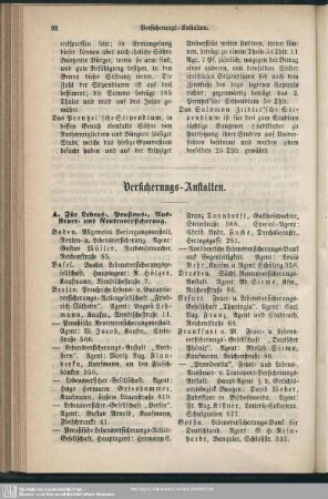 Versicherungs-Anstalten