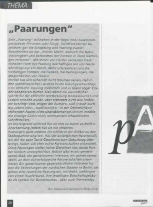 Thema "Paarungen"