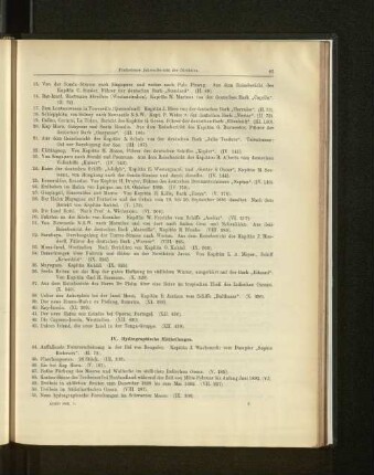 IV. Hydrographische Mittheilungen.