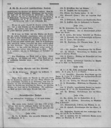 Die deutsche Sprache und ihre Literatur / von M[ax] W[ilhelm] Götzinger. - Stuttgard : Hoffmann. - [Bd.] I, 1836