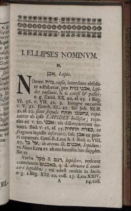 I. Ellipses Nominum.