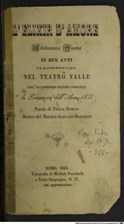 L' elixir d'amore
