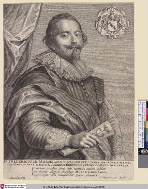 Fredericus de Marselaer [Porträt des; Frederik de Marselaer; Portret van Frederik de Marselaer]