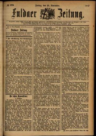 Ausgabe vom Freitag, den 25. November 1887.