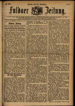 Ausgabe vom Freitag, den 25. November 1887.