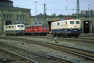 Bw Nürnberg Hbf. Lok 140 168 elTw 432 202 Lok 111 035