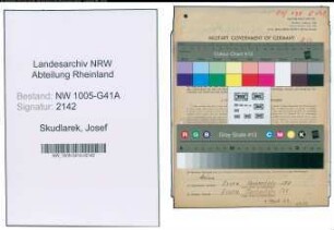 Entnazifizierung Josef Skudlarek , geb. 25.10.1910 (Polizeibeamter)