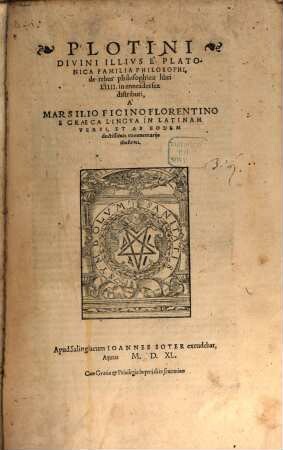 De rebus philosophicis libri LIIII in enneades sex distributi