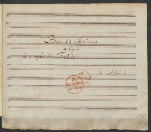 Les Deux Aveugles de Tolède. Auszüge; V (2), orch