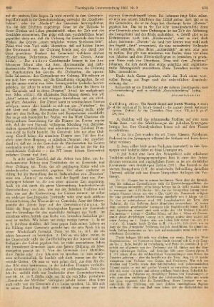 670-672 [Rezension] Guilding, Aileen, The fourth gospel and jewish worship