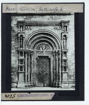 Basel, Münster,Basel, Münster, Galluspforte : Gesamtansicht