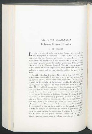 Arturo Marasso - El hombre, el poeta, el erudito