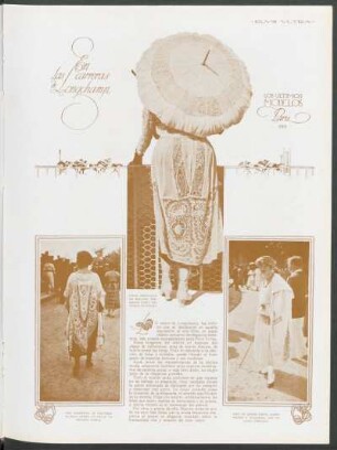 En las carreras de Longchamp - Los últimos modelos París 1919. : [con fotografías], [Notas de redacción]