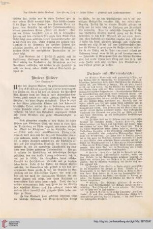 Personal- und Ateliernachrichten - Denkmäler etc. - Ausstellungen, Sammlungen etc. - Vermischte Nachrichten