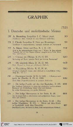 1. Deutsche und niederländische Meister (Nr. 250-272)