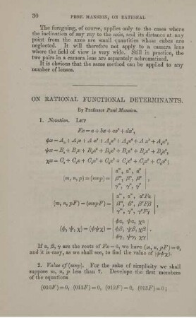On rational functional determinants.