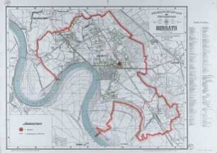 Übersichtsplan der Bürgermeisterei Benrath, Gasversorgung