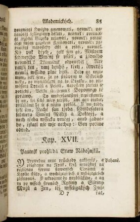 Kap. XVII. Pautnjk prohlédá Staw Ráboznjků. - Kap. XXIV. Pautnjk Způsob Boháćů prohlédá.