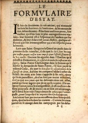 Le Formulaire d'Estat faisant voir par la raison et par l'histoire
