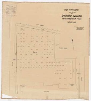 Schloss Posen, Posen Umbau: Lage- und Höhenplan 1:250