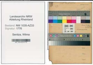 Entnazifizierung Wilma Senitza , geb. 06.06.1922 (Bueroangestellte)