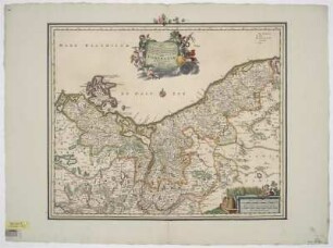 Karte von dem Herzogtum Pommern, 1:780 000, Kupferstich, um 1700