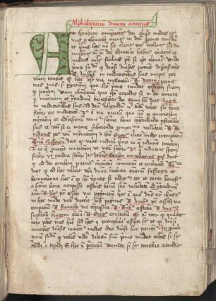 Alphabetum divini Amoris - Provinzialbibliothek Amberg Ms. 19