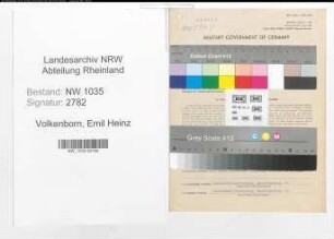 Entnazifizierung Emil Heinz Volkenborn , geb. 24.04.1909 (Jurist)