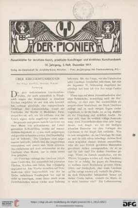 3. Heft, Dezember 1911