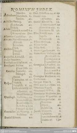 Nominum Index