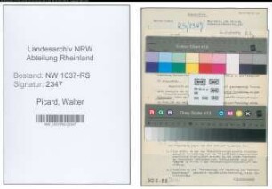 Entnazifizierung Walter Picard , geb. 00.00.0000 ()