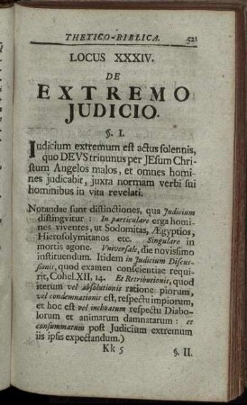 Locus XXXIV. De Extremo Judicio. - Locus XXXVII. De Vita Aeterna.