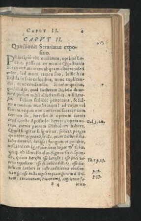 Caput II. Quaestionis Serariane expositio.