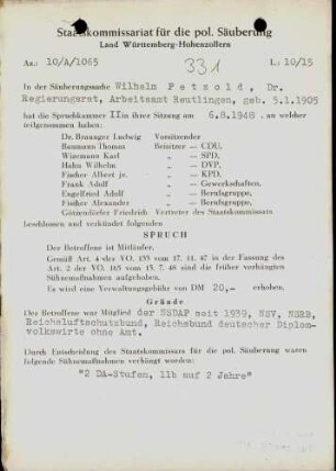 Petzold, Wilhelm, Dr.