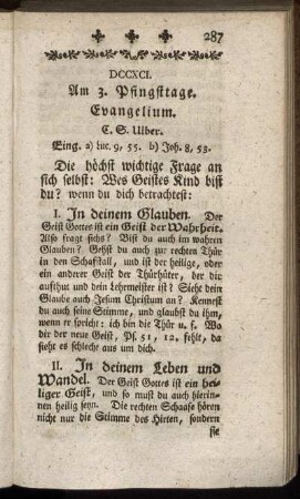DCCXCI. Am 3. Pfingsttage. Evangelium.