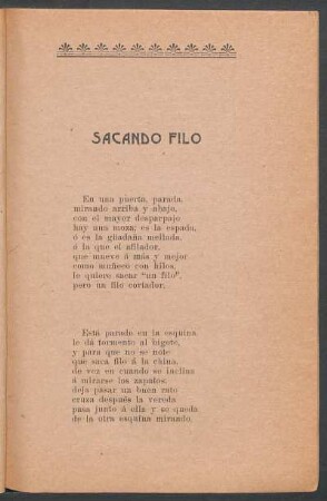 Sacando filo