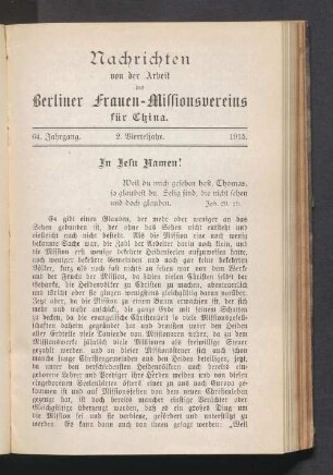 2. Vierteljahr. 1915
