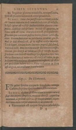 Cap. 5. De Elementis.