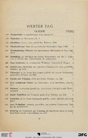 Gläser (Nr. 589-626)