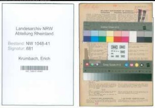 Entnazifizierung Erich Krumbach , geb. 06.04.1921 (Polizist)