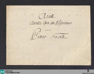 Das Waisenhaus. Excerpts. Arr - Don Mus.Ms. 2642 : V, pf; GraW Ia.8