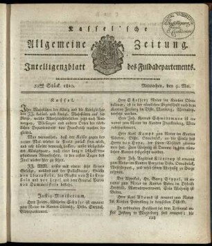 55tes Stueck, Mitwochen, den 9. Mai 1810