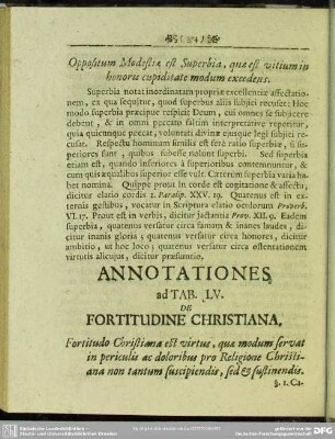 Annotationes ad Tab. LV. De Fortitudine Christiana