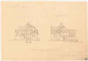 Krankenhaus, Tost: Ostansicht Schwesternhaus und Krankenhaus1:200