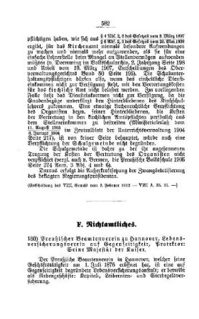 Preußischer Beamtenverein zu Hannover, Lebensversicherungsverein auf Gegenseitigkeit, Protektor: Seine Majestät der Kaiser : [F. Nichtamtliches]