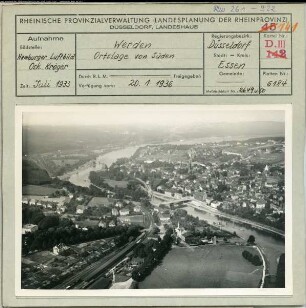 Essen-Werden, Ortslage von Süden
