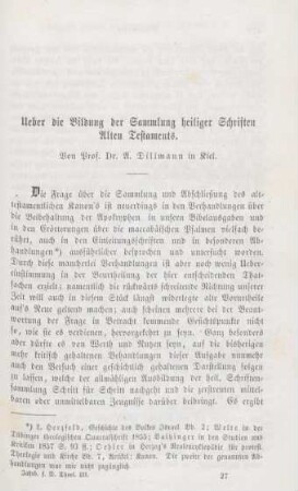 419-491 Ueber die Bildung der Sammlung heiliger Schriften Alten Testaments
