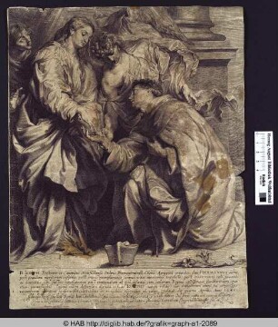 Hermannus Josephus zu den Füßen der heiligen Jungfrau.